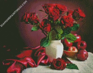 Red Roses And Apples diamond painting