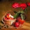Red Roses And Fruit diamond painting