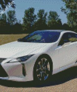 White Lexus LC diamond painting