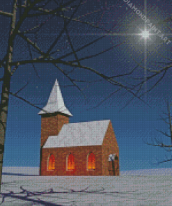 Winter Church Diamond Painting