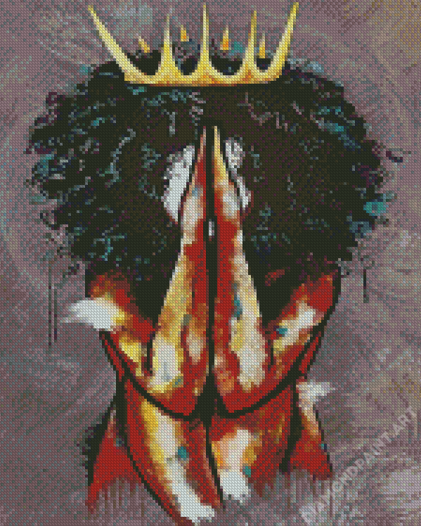 Abstract Black Queen Art Diamond Painting
