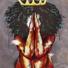 Abstract Black Queen Art Diamond Painting