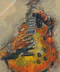 Abstract Playing Electric Guitars Diamond Painting