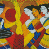 Abstract Indian Women Dancing Diamond Painting