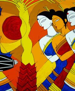 Abstract Indian Women Dancing Diamond Painting