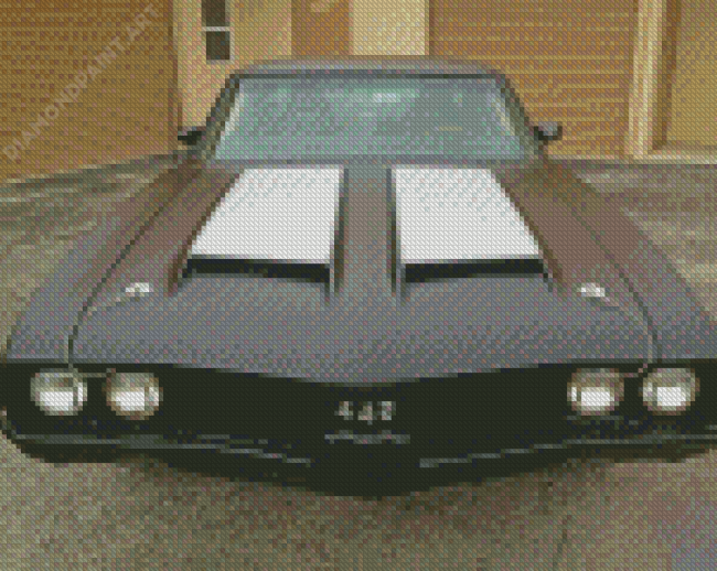 Black 1969 Oldsmobile Car Diamond Painting