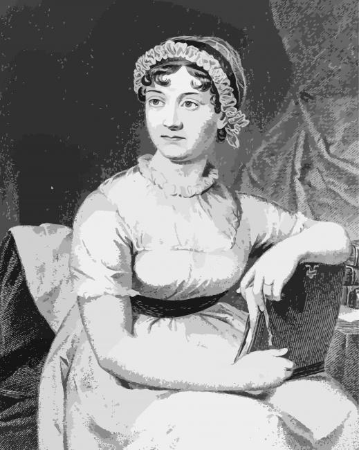 Black And White Jane Austen Diamond Painting