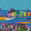 Colorful Tenby Harbour Diamond Painting