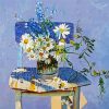 Daisies Flowers On Chair Diamond Painting