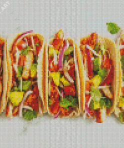 Delicious Chicken Tacos Diamond Painting