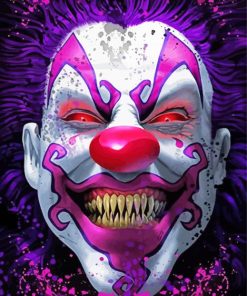 Evil Clown Smiling Diamond Painting