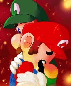 Mario And Lugi Hugging Diamond Painting