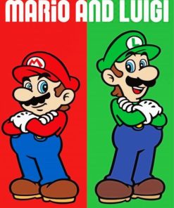 Mario And Lugi Illustration Diamond Painting