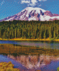 Mt Rainier Landscape Diamond Painting