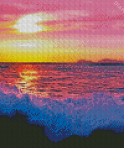 Peru Ocean Sunset Diamond Painting