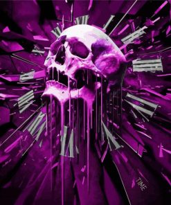 Purple Skull Art Diamond Painting