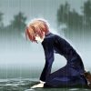 Sad Anime Boy Kneeling Diamond Painting