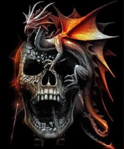 Skull And Dragon Diamond Painting