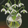 Snow Drops In Glass Bowl Diamond Painting