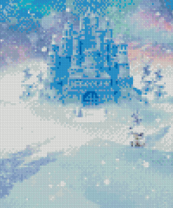 Snowy Disney Castle Diamond Painting