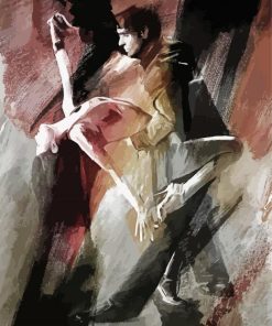 Tango Dancers Abstract Diamond Painting