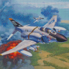 White McDonnell Douglas F 4 Phantom II Diamond Painting