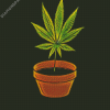 Aesthetic Marijuana Leaf Diamond Painting