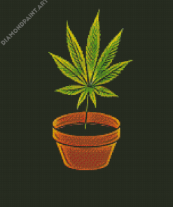 Aesthetic Marijuana Leaf Diamond Painting