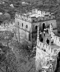 Black And White Great Wall Of China Diamond Painting