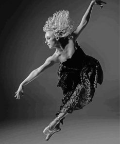 Black And White Ballet Woman Diamond Painting