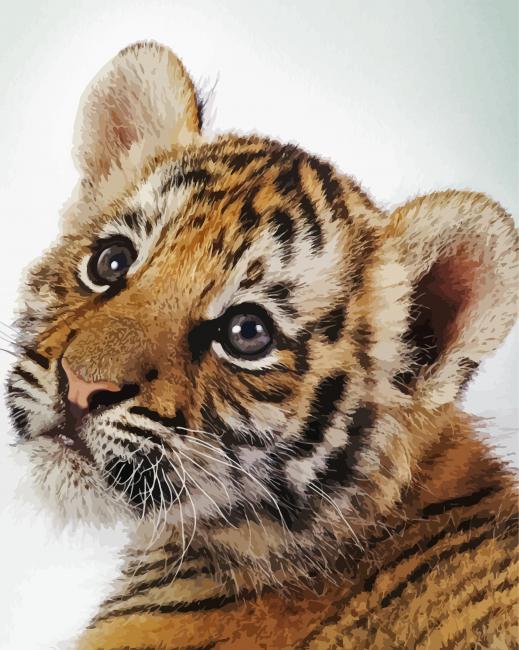 Cute Baby Tiger Diamond Painting