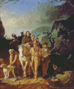 Daniel Boone Escorting Settlers Through The Cumberland Gap Diamond Painting