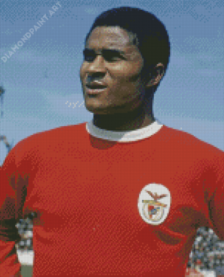 Eusebio Da Silva Mozambican Footballer Diamond Painting