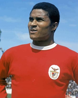 Eusebio Da Silva Mozambican Footballer Diamond Painting