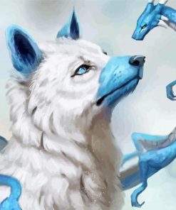 Fantasy Wolf Dragon Diamond Painting