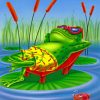 Frog On A Lily Pad Diamond Painting