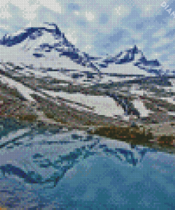Gran Paradiso Mountain Water Reflection Diamond Painting