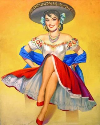 Mexican Lady Diamond Painting