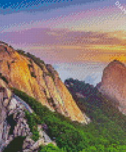 Mount Seoraksan Sunset Diamond Painting