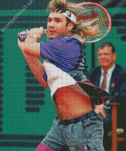 The American Tennis Player Andre Kirk Agassi Diamond Painting