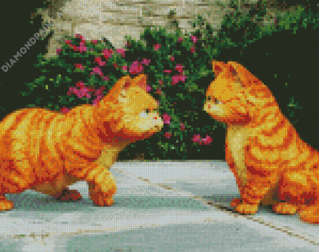 A Tail Of Two Kitties Characters Diamond Painting