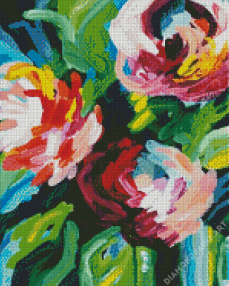 Abstract Flowers Diamond Painting