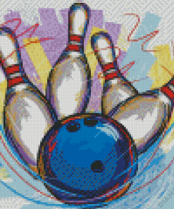 Bowling Illustration Diamond Painting