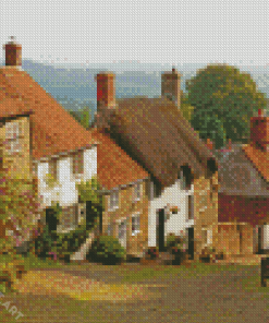 English Village Old Buildings Diamond Painting