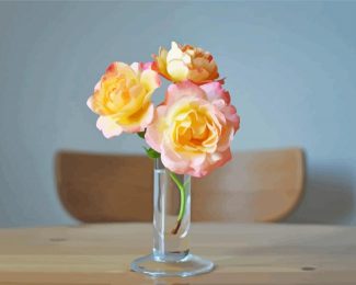 Peace Roses In Vase Diamond Painting