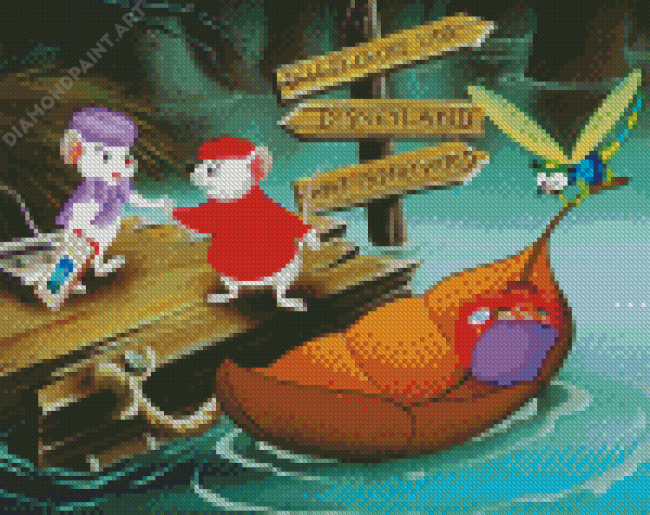 Rescuers Characters Couple Diamond Painting