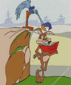 Aesthetic Roadrunner And Coyote Diamond Painting