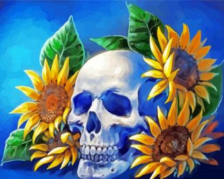 Skull Sunflower Art Diamond Painting