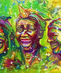 Aesthetic Black Happy Women Diamond Painting