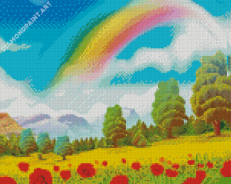 Aesthetic Rainbow Landscape Diamond Painting